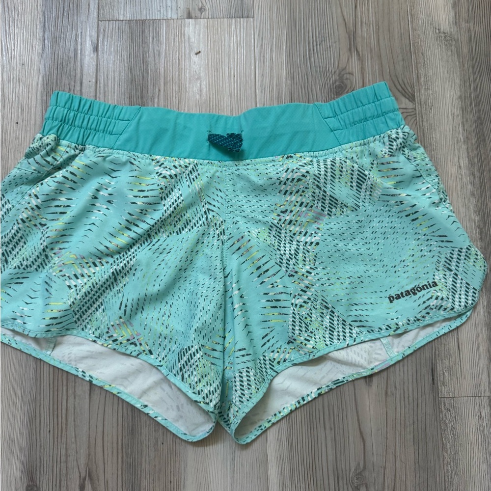 Patagonia Blue Athletic Shorts Lightweight Elastic Waist